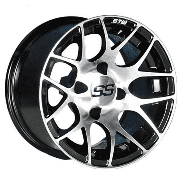 Picture of Gtw Pursuit 12x7 Machined Black Wheel/215/35-12 GTW® Mamba Street Tire