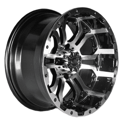 Picture of 14x7 GTW Machined Black Omega Wheel/23x10-14 GTW® Predator A/T Tire