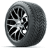 Picture of Set of (4) 14 inch GTW Pursuit Machined/Black Wheels with GTW Mamba Street Tires, Picture 1