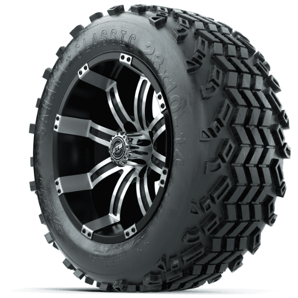 Picture of Set of (4) 14 Inch GTW Tempest Machined Wheels with Sahara Classic All Terrain Tires