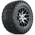 Picture of Set of (4)  12” GTW Pursuit Black/Machined Wheels with Predator All-Terrain Tires, Picture 2