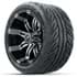Picture of Set of (4)  12” GTW Tempest Black/Machined Wheels with Fusion GTR Street Tires, Picture 3