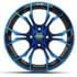 Picture of 15 GTW® Spyder Wheel –Black with Blue, Picture 2