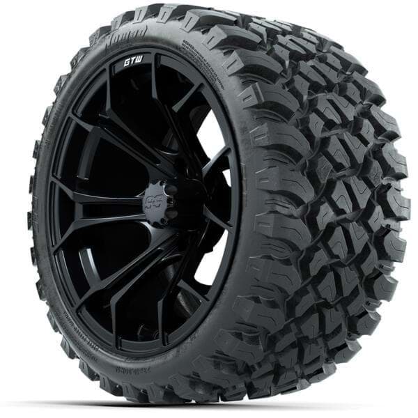 Picture of Set of (4) 15? GTW Spyder Matte Black Wheels with 23x10-R15 Nomad All-Terrain Tires