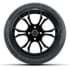 Picture of Set of (4) 15? GTW Spyder Matte Black Wheels with 215/40-R15 Fusion GTR Street Tires, Picture 2
