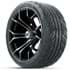 Picture of Set of (4) 15? GTW Spyder Machined & Black Wheels with 215/40-R15 Fusion GTR Street Tires, Picture 1
