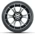 Picture of Set of (4) 15? GTW Spyder Machined & Black Wheels with 215/40-R15 Fusion GTR Street Tires, Picture 2