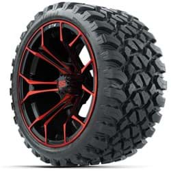 Picture of Set of (4) 15? GTW Spyder Red/Black Wheels with 23x10-R15 Nomad All-Terrain Tires