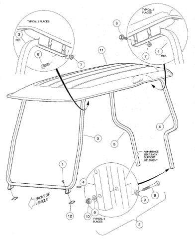 Club car ds windshield frame Outlet