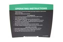 Picture of Decal operating instruction gas