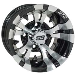 Picture of GTW® Vampire 12x7 Machined Silver & Black Wheel (3:4 Offset)