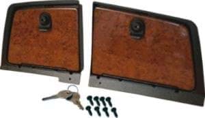 Picture of Locking glove box set, burled woodgrain