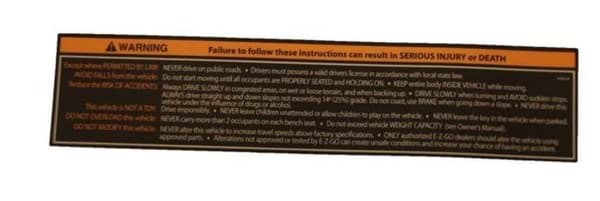 Picture of DECAL, WARNING FRDM