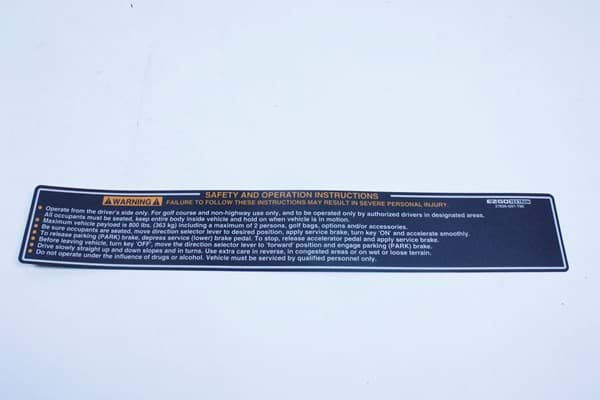 Picture of Safety label decal