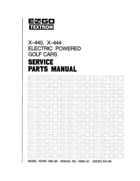 Picture of MANUAL-PARTS-ELE-GC-1984-1985
