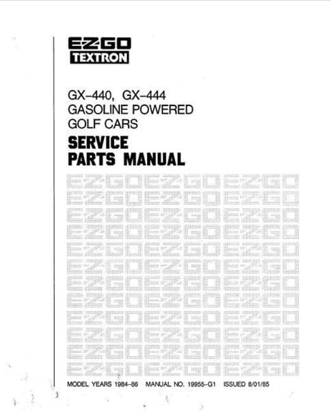 Picture of MANUAL-PARTS-GAS-GC-1984-1985