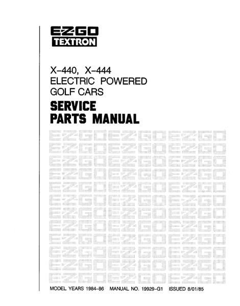 Picture of 1984-1986 – E-Z-GO – SM – X 440 444 - Electric/Utility