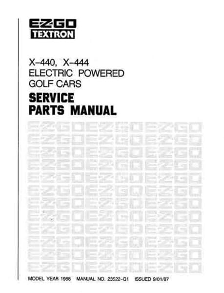 Picture of MANUAL-SERVICE PARTS-1988-ELE