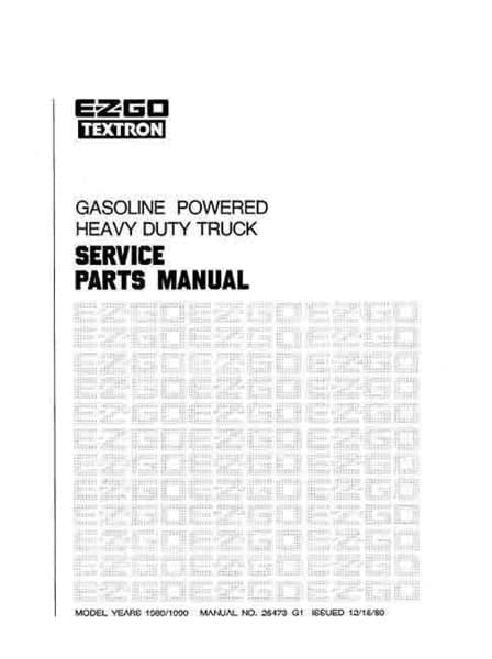 Picture of MANUAL-PARTS-GX1500-89-90