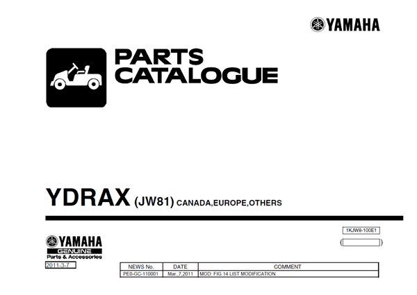Picture of 2011 - Yamaha - YDRAX - JW81 - PC - GAS