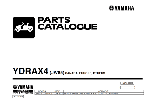 Picture of 2014 - Yamaha - YDRAX4 - JW85 - PC - GAS