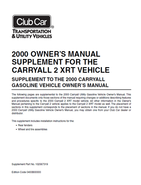 Picture of 2000 - CARRYALL 2 XRT - OM - SUP - GAS