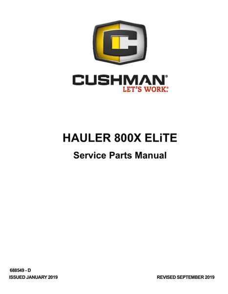 Picture of 2019 – CUSHMAN - HAULER 800X ELiTE - SM - All elec/utility