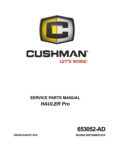 Picture of 2017 – CUSHMAN - HAULER pro  - SM - All elec/utility