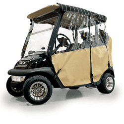Picture of 3-SIDED ENCLOSURE OVER-THE-TOP SUNBRELLA, WHEAT / COOPER BLACK