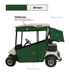 Picture of 3-sided track style enclosure, forest green