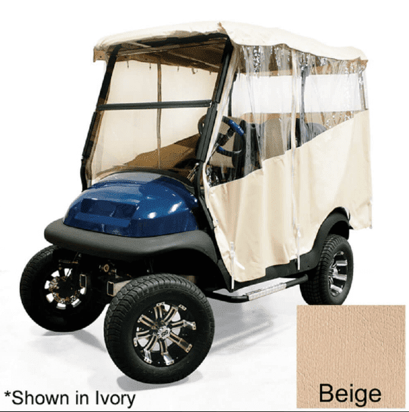 Picture of 3 sided track style enclosure, beige