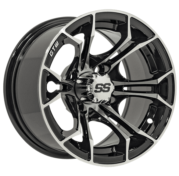 Picture of GTW® Spyder 12x7 Black with Machined Accents Wheel (3:4 Offset)
