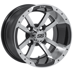 Picture of GTW® Storm Trooper 12x7 Machined Silver & Black Wheel (3:4 Offset)