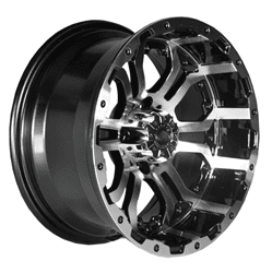 Picture of GTW® Omega 12x7 Machined/Black Wheel (3:4 Offset)
