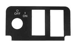 Picture of Console decal wit cut-outs for key switch, state of charge meter and F&R switch