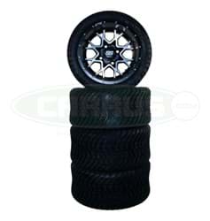 Picture of 12" GTW Vortex Matte Black & Machined Wheel/215/35-12 GTW® Mamba Street Tire