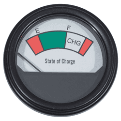 Picture of 24-Volt analog sate of charge meter, round