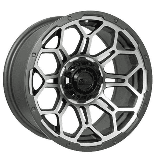Picture of GTW® Bravo 14x7 Matte Gray-Machined Wheel (3:4 Offset)