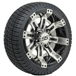 Picture of Set of (4) GTW® Tempest 10x7 Wheels Mounted on GTW® Street Tires (No Lift Required)